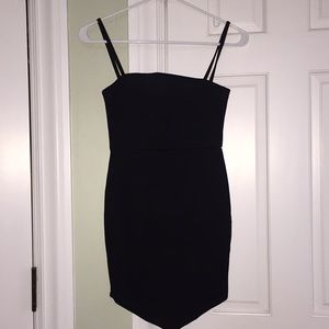 Slack straight across neckline bodyconn dress